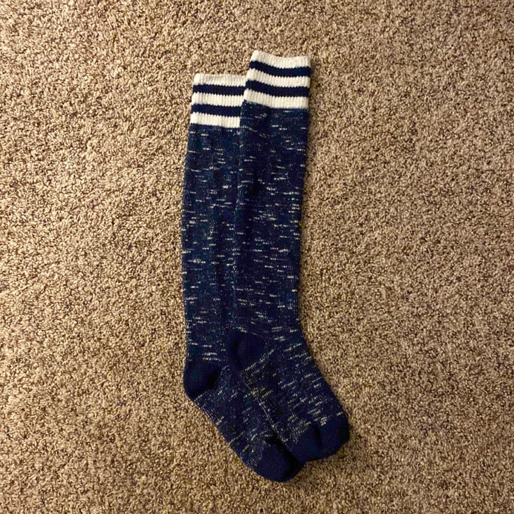 Blue striped socks
